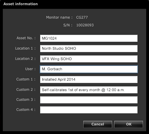 asset information