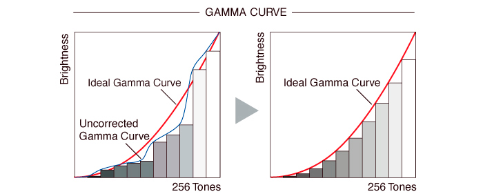 10-bit gamma correction