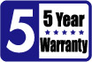 5 years warranty